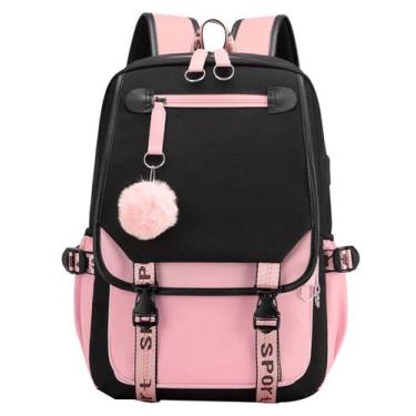 Imagem de Mochila escolar SANMADROLA Girls Bookbag Heavy Duty 21L com U - Lightb
