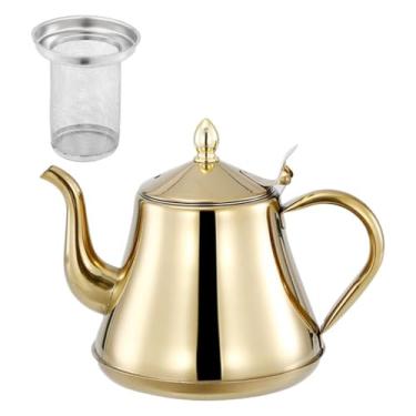 Imagem de wang hao shop Chaleiras de chá, coador, bule de metal, chaleira de café, acessórios para barra de café, pote de água, com pescoço de ganso, chaleira de aço inoxidável, chaleira, chaleira de chá