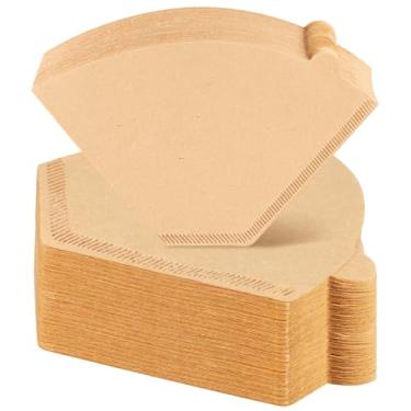 Imagem de Filtros de café nº 4, filtros de café naturais crus, 8 a 12 xícaras, filtros de café descartáveis, 4 papéis cônicos compatíveis com cafeteira Ninja, máquina de café derramar e pingar, 200 unidades