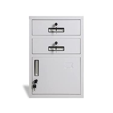 Imagem de Armário de metal Armário de arquivo de escritório Gabinete de dados de escritório Armário baixo com gaveta de ferramentas de trava Armário pequeno Armário de armazenamento de varanda Organizador de