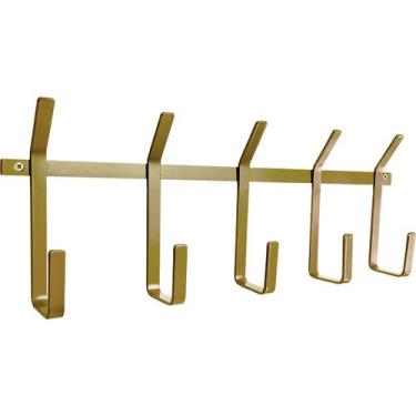Imagem de Cabideiro Suporte Moderno De Parede Bars Em Aço 5 Ganchos Industrial P