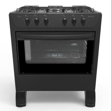 Imagem de Fogão Braslar 5 Bocas New Sirius Plus Black Acendimento Automático Forno Limpa Fácil