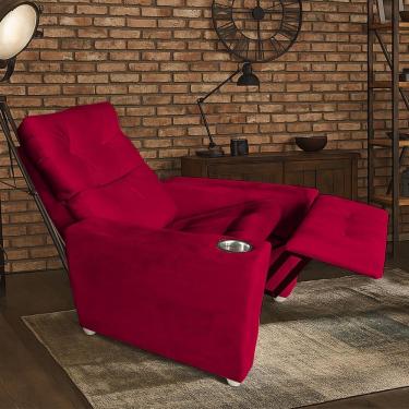 Imagem de  Poltrona Idoso Reclinável 3 Posições Magazine Vermelho