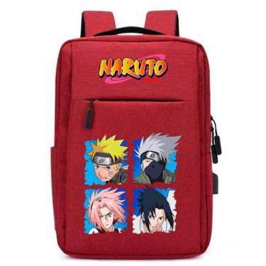 Imagem de Mochila USB Anime Ninja Infantil Estilo Desenho Estampa DTF com Espaço