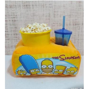 Imagem de Almofada de pipoca kit filme copo de picoca + copo com canudo - AMORA 