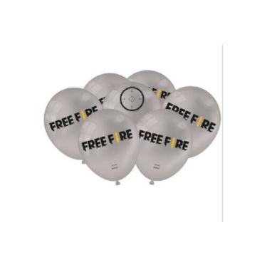 Imagem de Balão Especial Prata Free Fire 9 Polegadas - 25 Unidades - no-brand