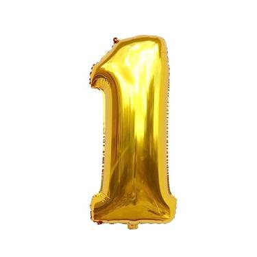 Imagem de Balão Número Dourado 40cm Numero 1