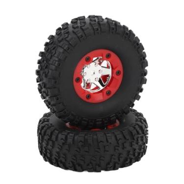 Imagem de aqxreight 2 Peças RC Carro Esquerdo Pneu de Borracha Leve Substituição de Pneu de Roda para Wltoys 124006 12427 12423 12428-c Vermelho 12423 por Favor 12428-c. é Onde o Esquerdo do Carro RC é o do
