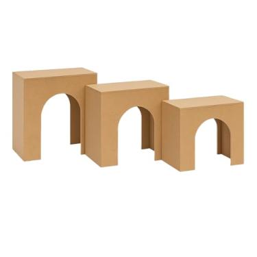 Imagem de Trio De Mesa Decorativas Para Festa Em Mdf Cru Desmontavel