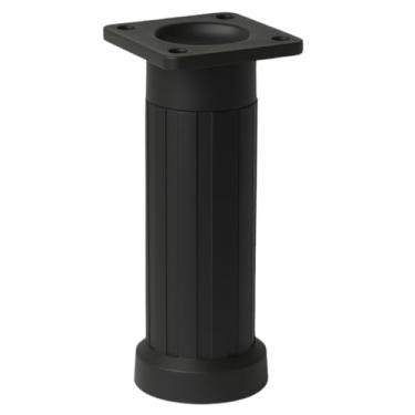Imagem de Kit Pé Regulável De Plástico Para Móveis Com Parafuso Nivelador Armário Estante Balcão(Preto,4)