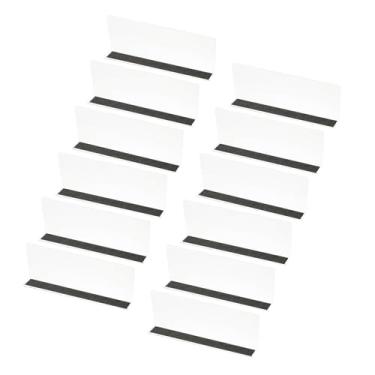 Imagem de PATIKIL Pacote com 12 divisórias de prateleira para organização de armários, 28 x 3,9 x 3,9 cm, separador magnético de acrílico, prateleiras de armário de cozinha, bloqueador sob a cama para quarto