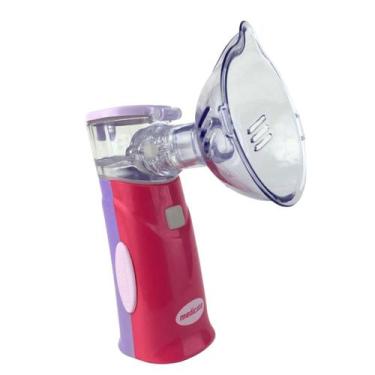 Imagem de Inalador Nebulizador Bateria Recarregável Medicate Baby Rosa, Bivolt