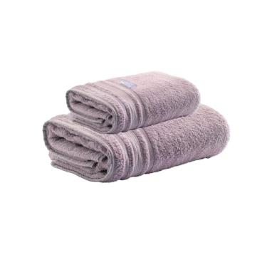 Imagem de Kit Toalha de Banho e Rosto Avere 100% Algodão, Banho 80x150cm e Rosto 50x80cm, 500g/m², Alta Absorção e Maciez, Toque Suave e Durável, Design Sofisticado - Altihaus (Azaleia)