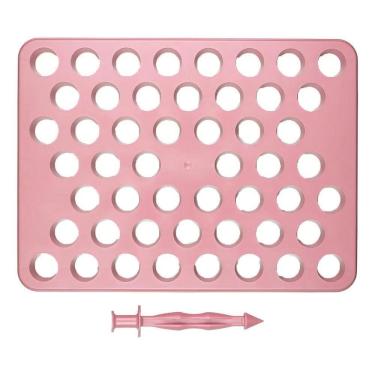 Imagem de 2X Placa Porcionadora Bluestar 18G 50 Furos Com Empurrador 2