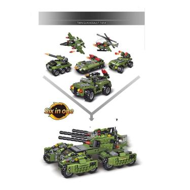 Imagem de 700 Pcs Blocos Montar Guerra Exército Super Tanque Avião
