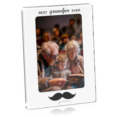 Imagem de Porta-retrato Best Grandpa Ever para presente para vovô, 10 x 15 cm, presentes para avô para aniversário, Natal, Ação de Graças