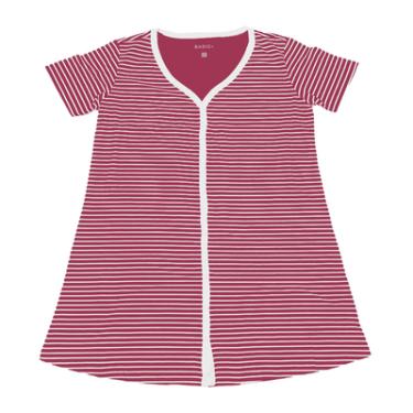 Imagem de CAMISOLA BOTÕES BASIC+, EM MALHA POLIESTER COM VISCOSE, REFERENCIA K226 NA COR LISTRA VINHO P