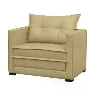 Imagem de Poltrona Cama Londres Suede Marfim Dmonegatto Suede Marfim