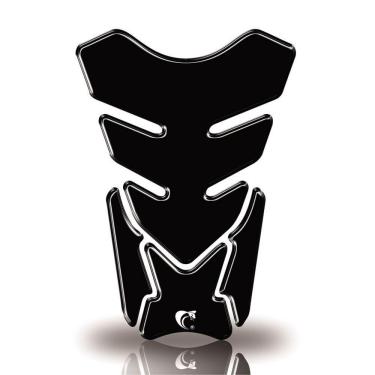 Imagem de Protetor De Tanque Adesivo Moto Cg Twister Cb Factor Fazer Gsx-S Preto Neutro Preto