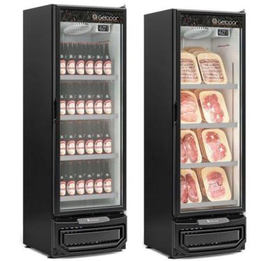Imagem de Expositor Vertical 1 Porta De Vidro Gcbc45 Gelopar Refrigerador 445 Litros Preto 220v