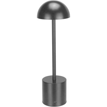 Imagem de Luminaria De Mesa Decorativa Led Usb Metal 31x10x10cm Preto