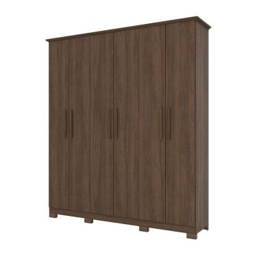 Imagem de Guarda Roupa Casal 06 Portas 03 Gavetas Cover Henn Castanho Hp