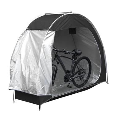 Imagem de TOPINCN Barraca Portátil para Armazenamento de Bicicletas, Tecido Oxford à Prova de água 210D, Cobertura de Armazenamento Ao Ar Livre, Tenda de para Motocicleta, (Preto)