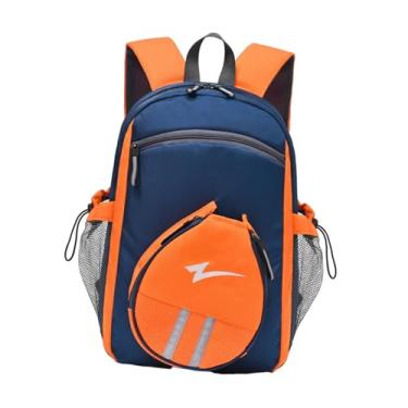 Imagem de Dynwave Mochila para tênis de mesa com compartimento ventilado para sapatos, bolsa portátil para raquete de tênis, bolsa para transporte de raquete para, Azul