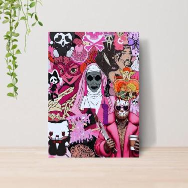 Imagem de Quadro Ghost Face Panico Terror A4  Placa MDF 05 - Lomi Art