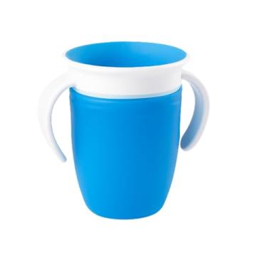 Imagem de Copo Treinamento Com Alça 360º Transição Não Vaza Antivazamento Silicone Sucção Infantil Bebê (Azul)