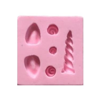 Imagem de MOLDE DE SILICONE UNICÓRNIO, CHIFRE, RESINA, CONFEITARIA