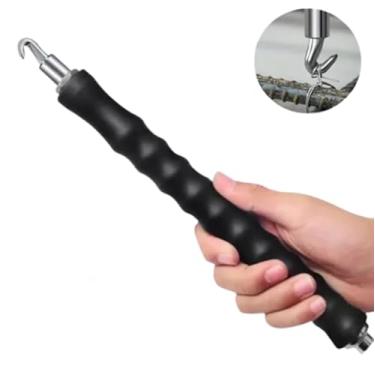 Imagem de Amarrador Manual de Vergalhão, Ferramenta para Construção Civil, Aço de Alta Resistência, Cabo Emborrachado, 30cm, para Amarração de Arames em Ferragens