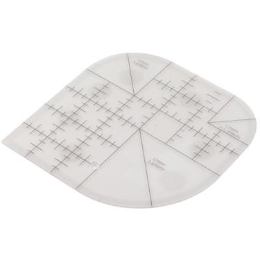 Imagem de Régua de corte de canto curvo acrílico, régua de colcha de corte, régua de retalhos de costura para costura DIY, modelo de costura multifuncional ferramenta de retalhos 15 × 15 cm