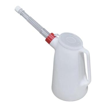 Imagem de Generic Jarra medidora de óleo com bico longo, com alça, espessa e à prova de vazamentos, com tampa, ideal para oficinas automotivas, 1.2l