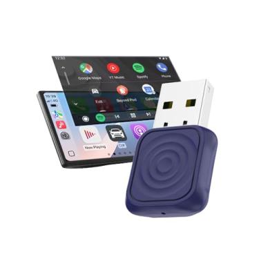 Imagem de CarlinKit Mini adaptador automotivo ultra sem fio CarPlay e Android – para iPhone/Android 11+, USB-A/C, Plug & Play com conversor com fio para sem fio, WiFi 5,8 G, carro rápido e estável com 2016+