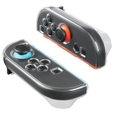 Imagem de GLDRAM Capa transparente para controle Joycon Nintendo Switch 2, capa protetora de PC rígida para Joycon 2, proteção à prova de choque e anti-arranhões - cristal