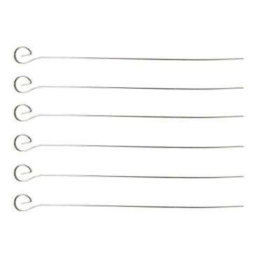 Imagem de Espetos De Inox Com 6 Peças 30,5Cm Para Churrasco Grelhar Legumes