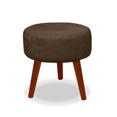 Imagem de Puff Redondo Decorativo Danny Marrom Pés Palito