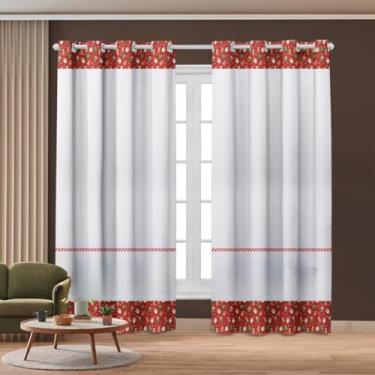 Imagem de Cortinas para Quarto, Cortinas para Sala de Estar Cortinas Decorativas de Natal 3,00 X 2,20 DecoraçõEs de Natal, Cortinas Compridas, Cozinha, Sala de Estar(TRENZINHO DE NATAL)