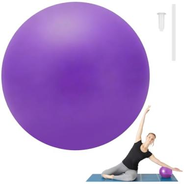 Imagem de Pimoys Pequena bola de Pilates de 23 cm pequena bola de exercícios mini bolas de ioga para academia, ioga, treinamento básico, fitness, treino, estabilidade, melhora o equilíbrio
