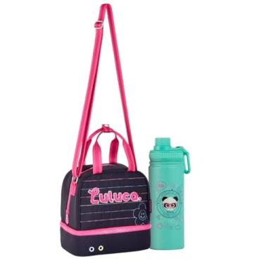 Imagem de Kit Lancheira Garrafa Térmica VD Youtuber Luluca PRETO