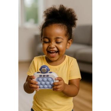 Imagem de Pop It Eletrônico Fidget com Luz LED Brinquedo Sensorial Anti-Stress - Astronauta Azul