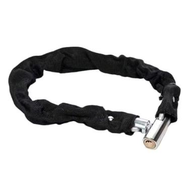 Imagem de Cadeado para Motocicleta, Cadeados Corrente Metal Encapada Bicicleta Moto 2 Chaves 90cm Anti Arranhão(1 unidade)