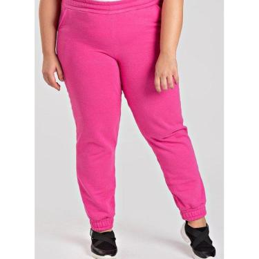 Imagem de Calça Feminina Jogger Plus Size em Moletom Peluciada Bolsos Laterais - Serena-Feminino