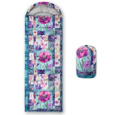 Imagem de QOOMO Sacos de dormir impermeáveis com desenhos animados para adultos e crianças, sacos de dormir impressos para acampamento, viagens e ao ar livre, equipamento de acampamento, 78,7 x 228,6 cm, 3