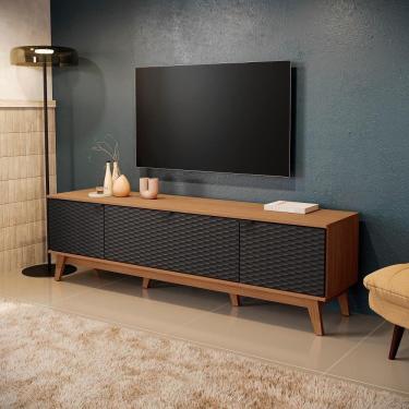 Imagem de Rack Kappesberg 3 Portas 3d Canela-preto 180cm