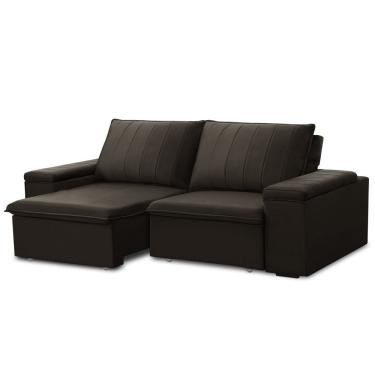Imagem de Sofá Retrátil E Reclinável 3 Lugares 205cm Com Porta Copos Ballarat Tabaco