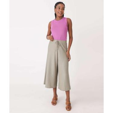 Imagem de Calça Pantacourt Feminina Textura Marisa-28037, Verde, G