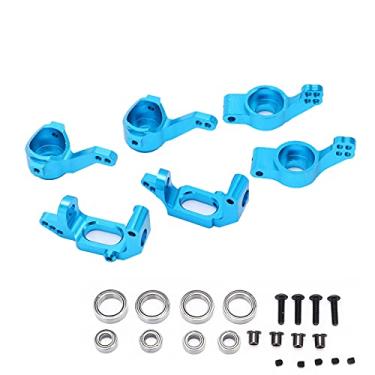 Imagem de Conjunto de montagem de cubo de direção em liga de alumínio com rolamento de esferas Ainoli para 1/10 102010 102011 102012 RC (Azul)