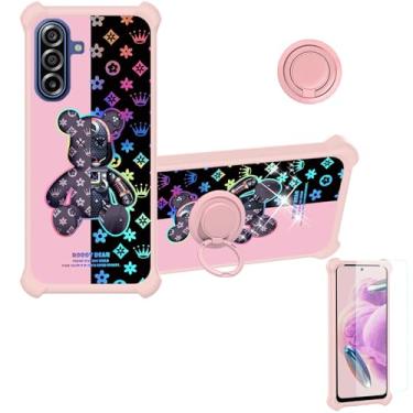 Imagem de jioeuinly Capa compatível com Samsung Galaxy A17 4G/A17 5G / A26 5G Capa de celular [Proteção espessa de silicone macio][Luz refletora colorida] IMDF-JXX